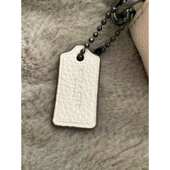 COACH PEBBLE LEATHER‎ ALL STUD GROMMETS CROSSBODY BAG NWOT DOUBLE ZIPPER SMALL - Picture 7 of 15